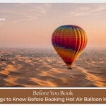 Hot air balloon Dubai desert sunrise view