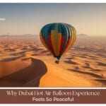 Peaceful balloon ride over Dubai dunes