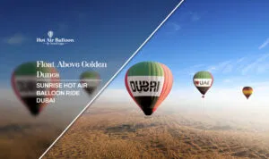 Sunrise hot air balloon ride in Dubai blog banner by Dubai Hot Air Balloon Ride