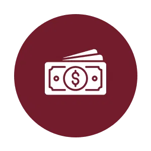 Cash at our office icon