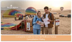 hot air balloon Dubai cancellation policy Blog Banner by dubaihotairballoonride.com