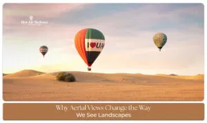 Aerial view of landscape from above