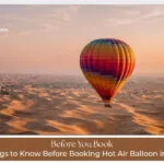 Hot air balloon Dubai desert sunrise view