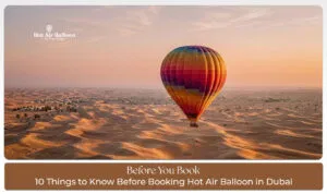 Hot air balloon Dubai desert sunrise view