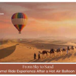 Camel ride Dubai desert after balloon ride